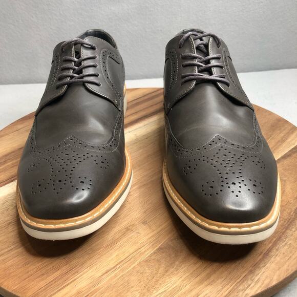 Unlisted by Kenneth Cole Jetson Lace Up Oxford Mens Size 10.5 Dark Gray EUC - Picture 3 of 8